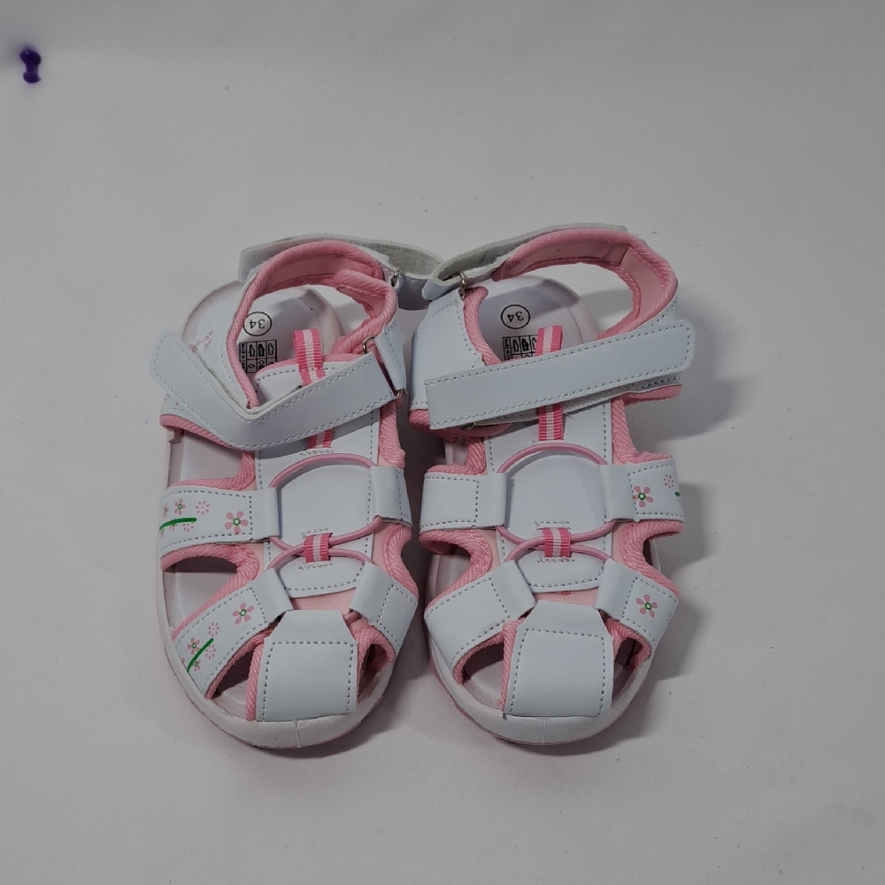 Charming Pink and White Kids' Sandals